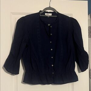 Womens Sam Edelman Navy Blouse Size Large